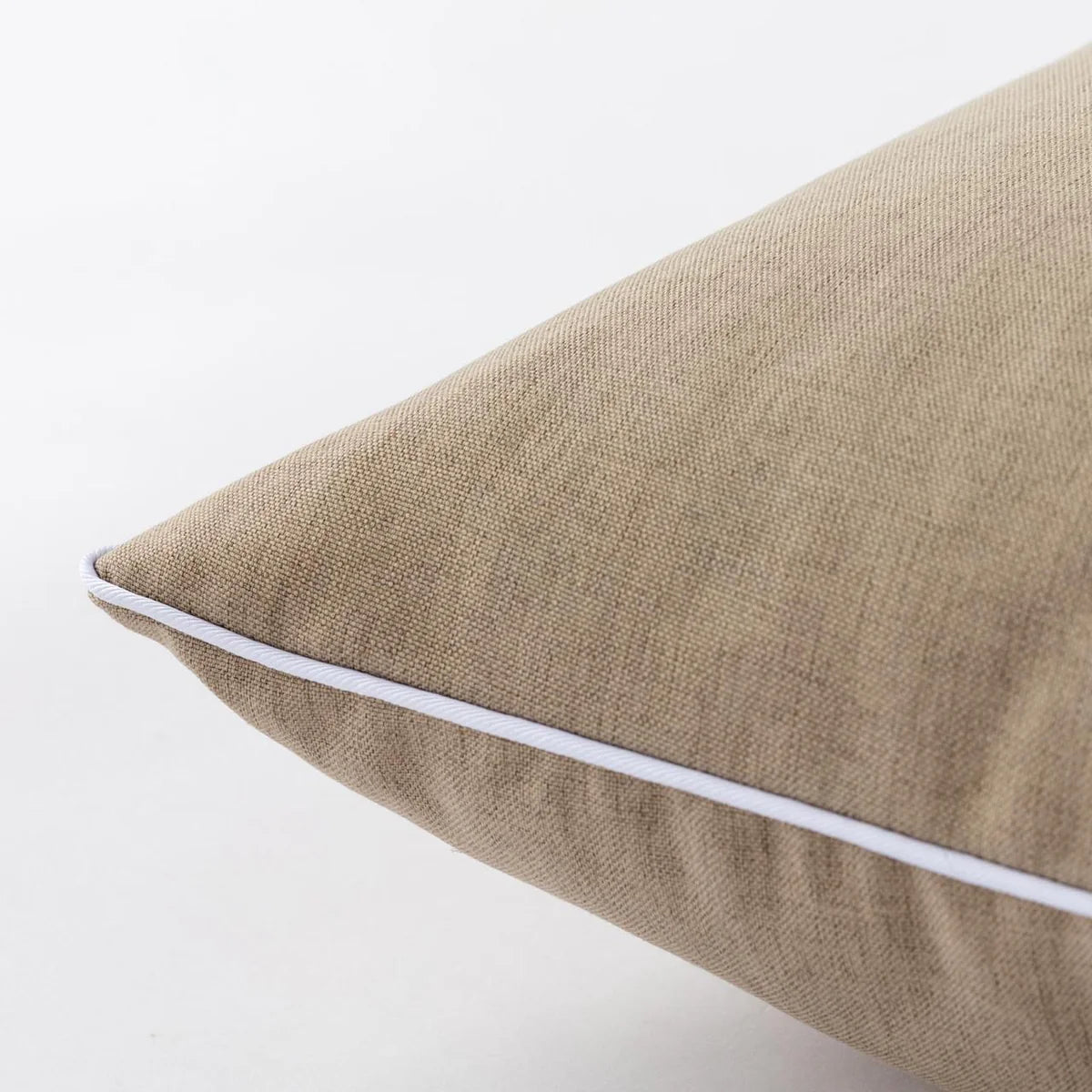 Cuscino Arredo Riviera Pepe 50x50 Tortora con Piping | Sfoderabile