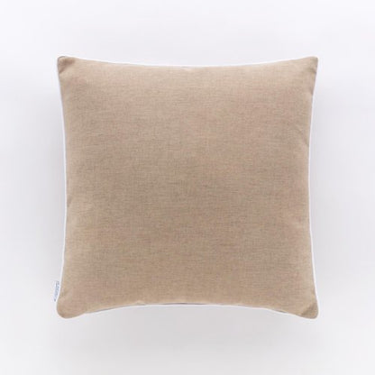 Cuscino Arredo Riviera Pepe 50x50 Tortora con Piping | Sfoderabile