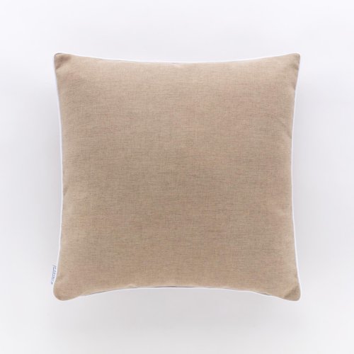 Cuscino Arredo Riviera Pepe 50x50 Tortora con Piping | Sfoderabile
