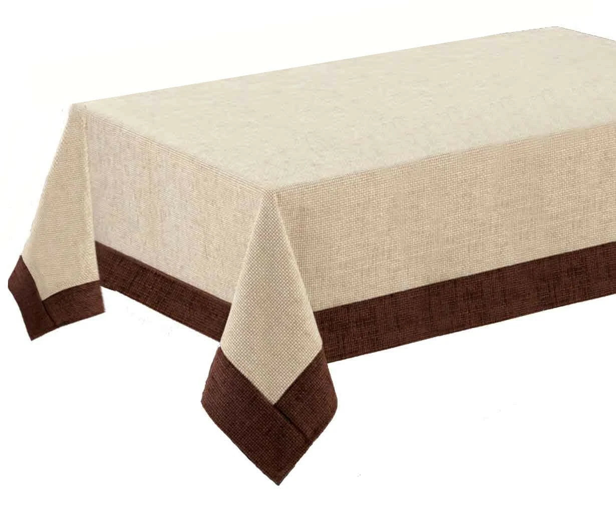 Tovaglia Copritavolo Intreccio Cinigliato con Bordo Applicato - CharmeCasa