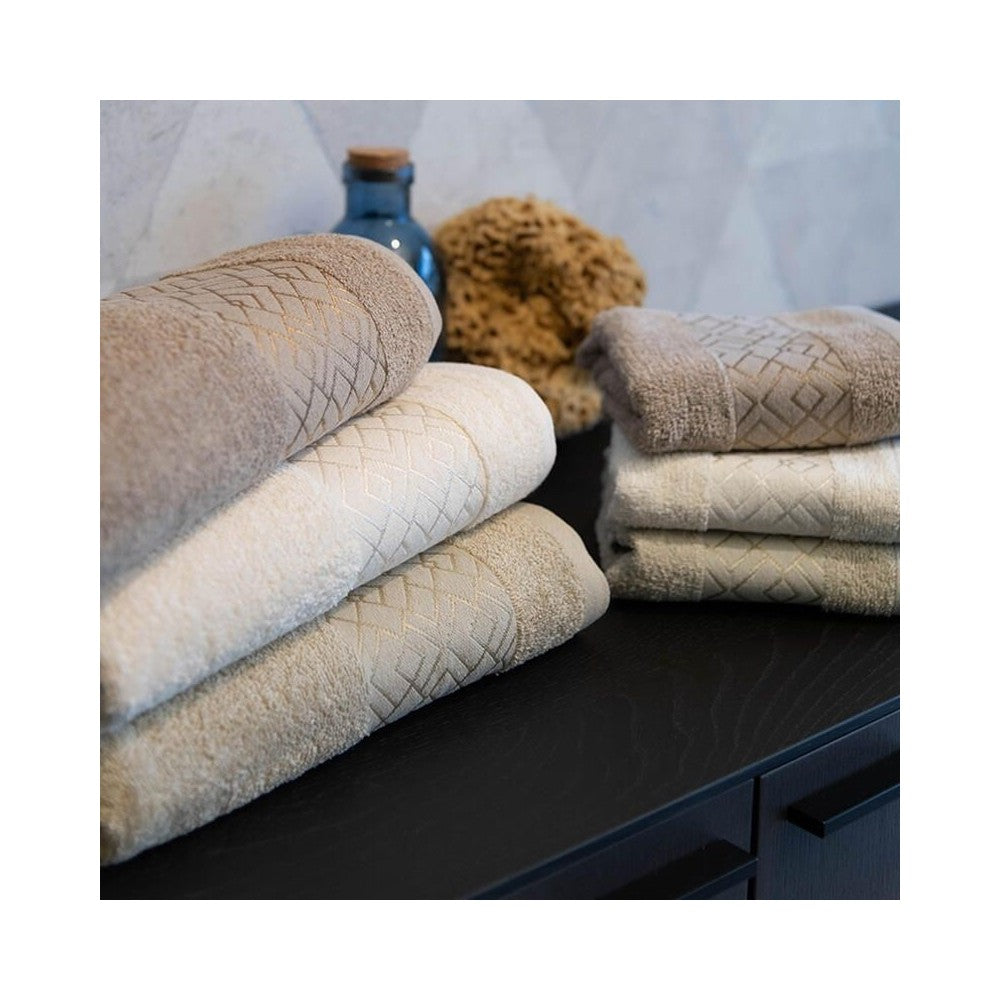 Set Asciugamani 3+3 Neith Brio Jacquard in Spugna 100% Cotone