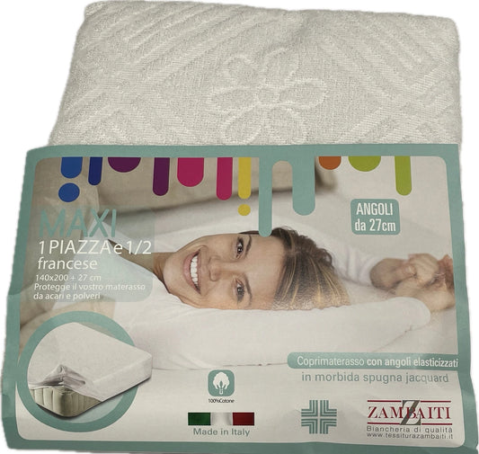Coprimaterasso Francese Maxi in Cotone con Angoli 27cm | Zambaiti