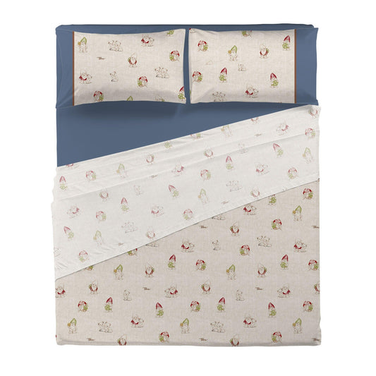 THUN Completo Letto Matrimoniale Inverno Incantato Gnomes Blue