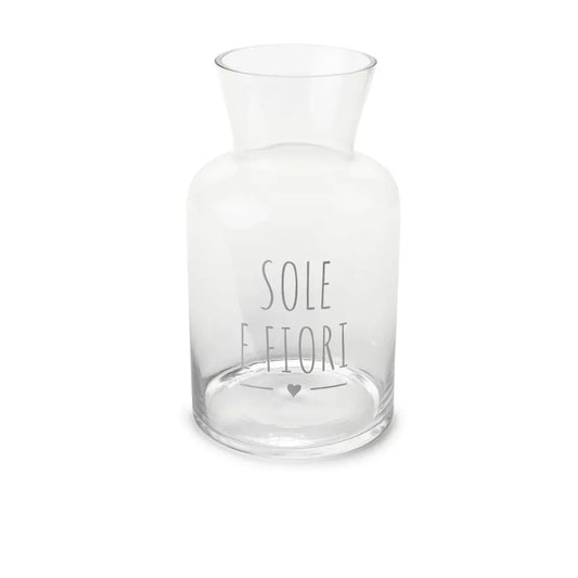 Vaso in Vetro Sole e Fiori